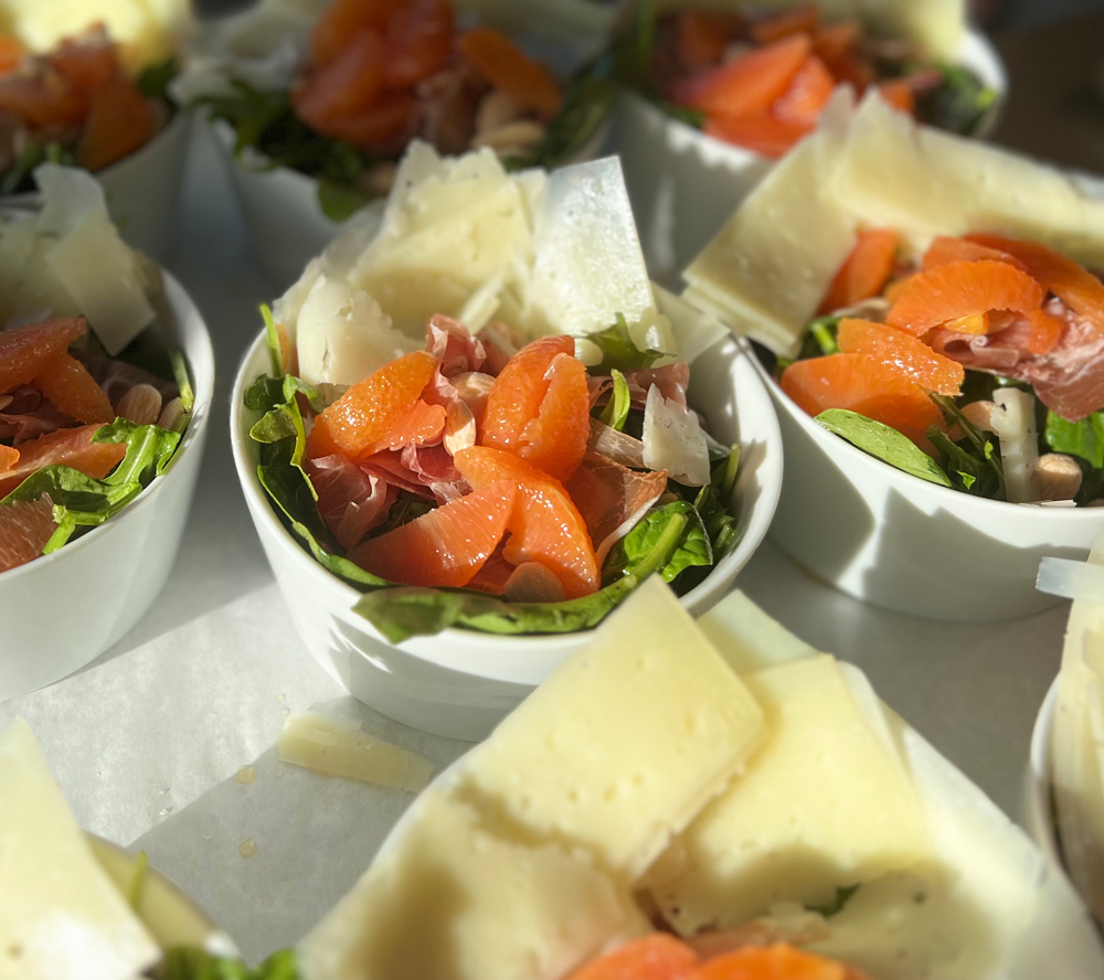 Carpaccio grapefruit parmesan